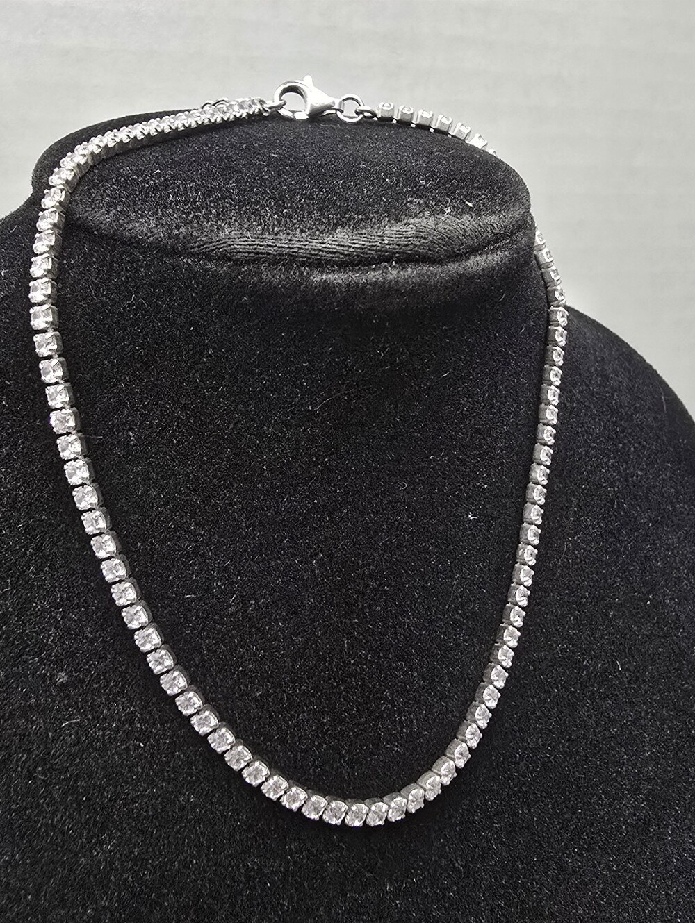 9.25-10.5 Inch Adjustable Cz Tennis Style Anklet Bracelet 925 Sterling Silver